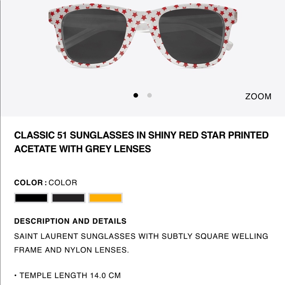 SAINT LAURENT STARS SUNGLASSES